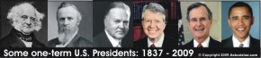 Some one-term U.S. Presidents: 1837 - 2008