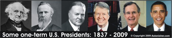 Some one-term U.S. Presidents: 1837 - 2009