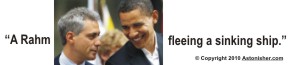 "A Rahm fleeing a sinking ship."