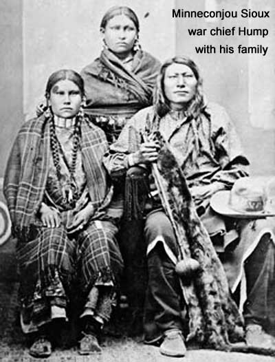 Minneconjou Sioux war chief Hump and his family