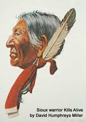 David Humphrey Miller's portrait of Sioux warrior Kills Alive