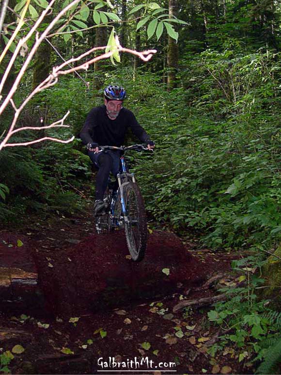 Mongo on Evil Twin on Galbraith Mt. in Bellingham, WA