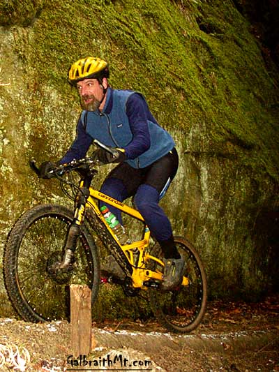 Mark Belles on the Ridge Trail aboard his personal Cannondale Jekyll