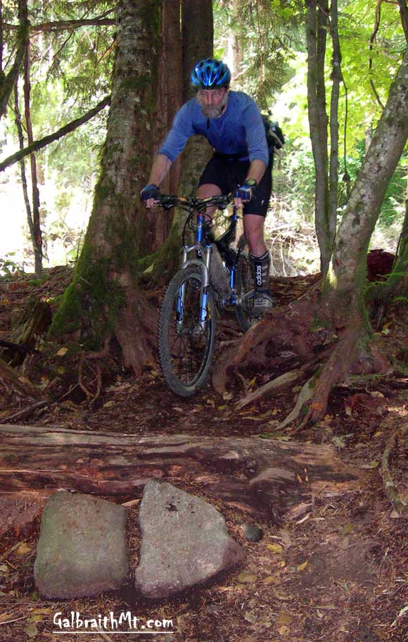 Mongo dropping into Rock 'n Roll on Galbraith Mt. in Bellingham, WA