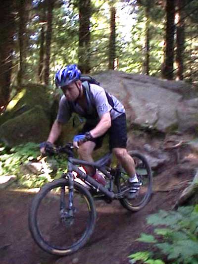 Mark Belles on Galbraith Mt.'s Cedar Dust on the Intense Tracer