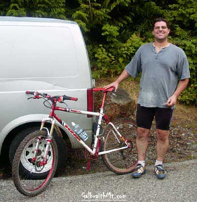 Legendary Galbraith trail builder Darren Clark on Galbraith Lane in Bellingham, WA