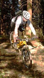 Mark Belles on the Galbraith Mt.'s Ridge Trail on the Specialized FSR Enduro