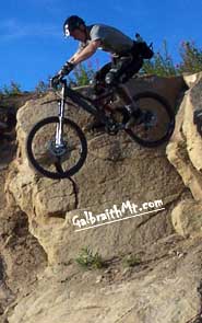 Russ Barlow on the Big Drop at Sandy Stone  on Wonderland on Galbraith Mt.