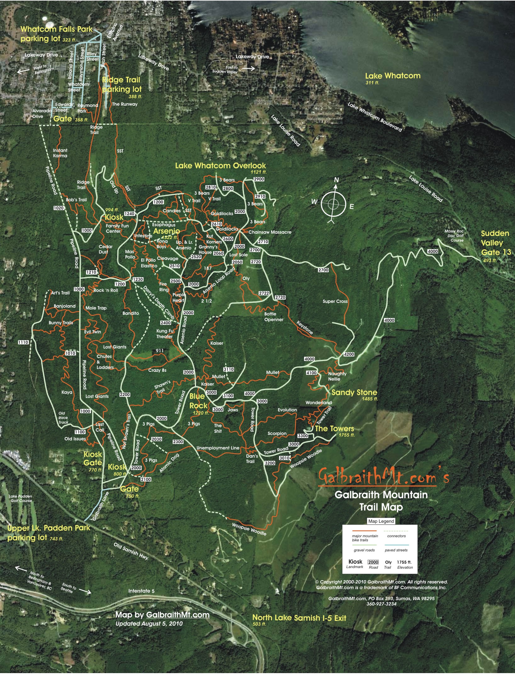 GalbraithMt.com's Galbraith Mt. Map #1
