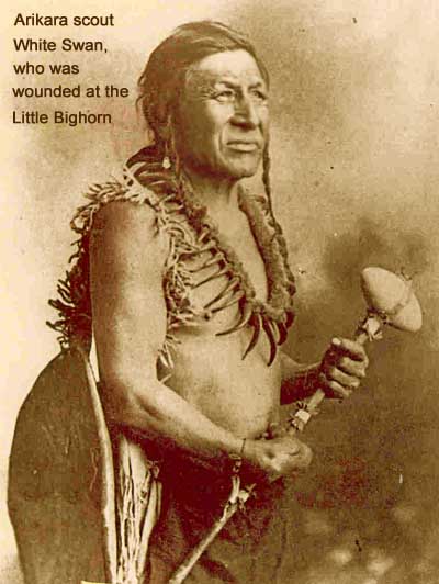 Arikara scout White Swan, who was wounded at the Battle of the Little Bighorn