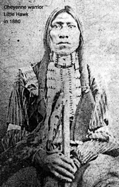 Northern Cheyenne warrior Little Hawk in 1880
