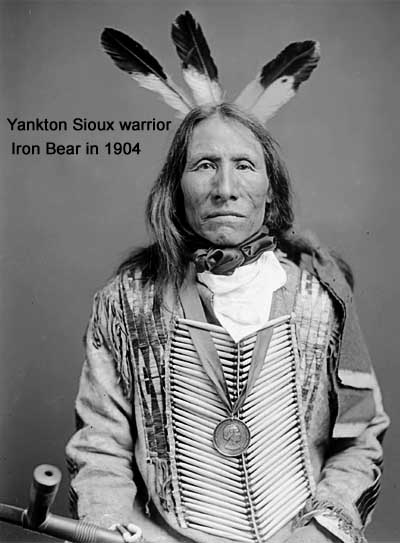Yankton Sioux warrior Iron Bear in 1904