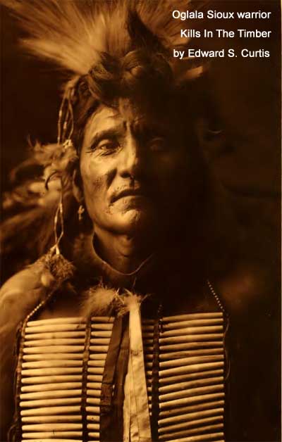 Oglala Sioux warrior Kills In The Timber by Edward S. Curtis