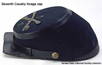 7th Cavalry forage cap, side view