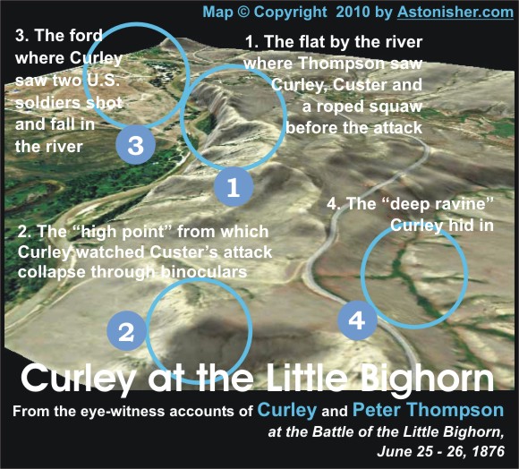 Curley at the Little Bighorn Map