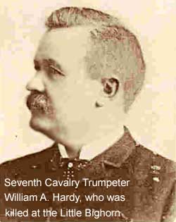 Seventh Cavalry Trumpeter William Hardy, who was killed at the Little Bighorn